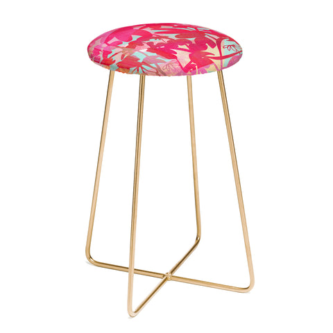 Barbara Chotiner Pinky Susan Florals Counter Stool