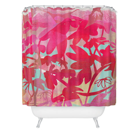 Barbara Chotiner Pinky Susan Florals Shower Curtain