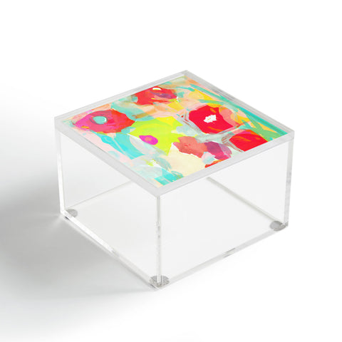 Barbara Chotiner teal pop bouquet Acrylic Box