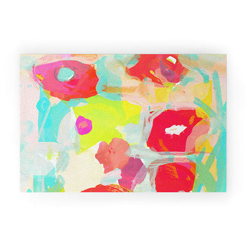 Barbara Chotiner teal pop bouquet Welcome Mat