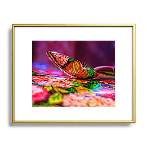 Barbara Sherman Dayglo Spoon Metal Framed Art Print