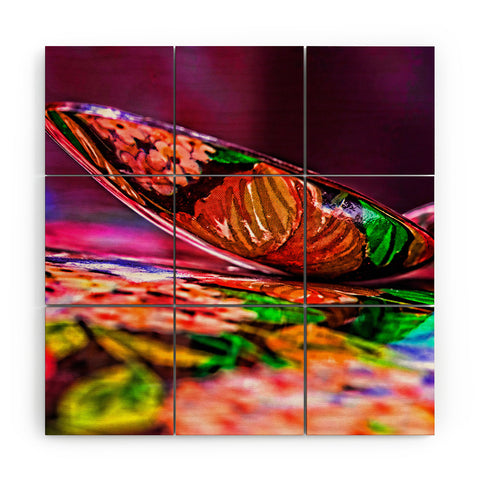 Barbara Sherman Dayglo Spoon Wood Wall Mural