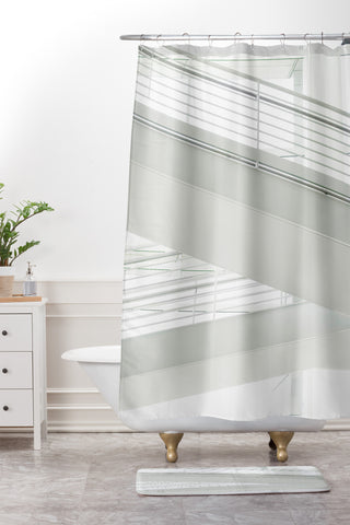 Barbara Sherman Endless Staircase Shower Curtain And Mat