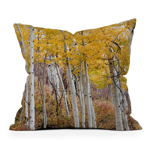 Barbara Sherman Golden Aspens Throw Pillow