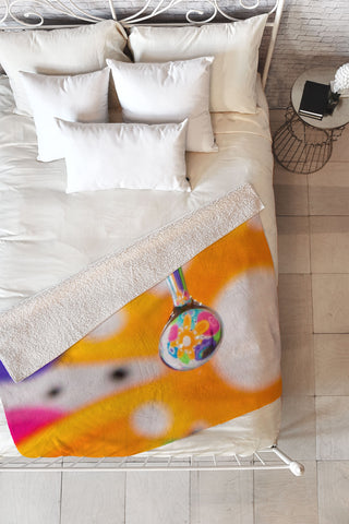 Barbara Sherman Happiness Fleece Throw Blanket