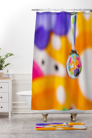 Barbara Sherman Happiness Shower Curtain And Mat