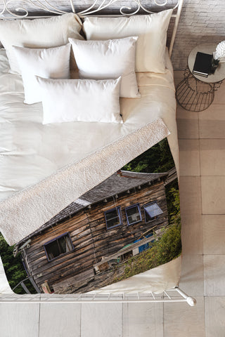 Barbara Sherman Lobster Shack Fleece Throw Blanket