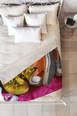 Barbara Sherman My Shoes Fleece Throw Blanket