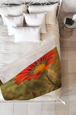 Barbara Sherman Orange Glory Fleece Throw Blanket