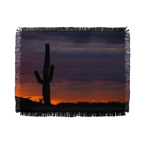 Barbara Sherman Saguaro Sunset Throw Blanket