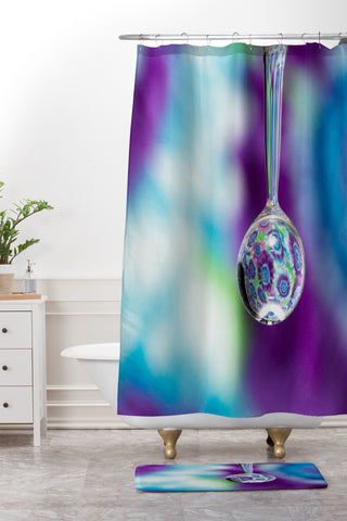 Barbara Sherman Tie Dye Shower Curtain And Mat