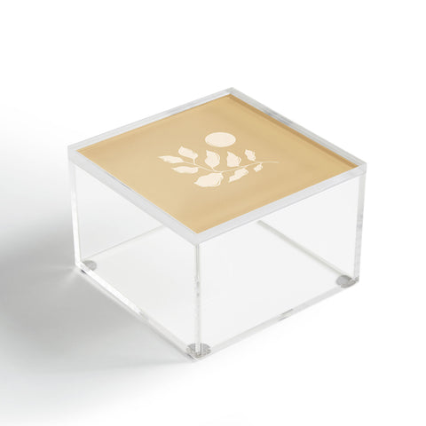Barlena Boho Style Leaf and Sun Acrylic Box