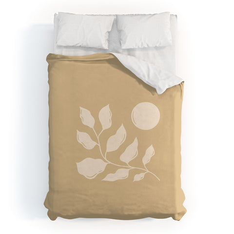 Barlena Boho Style Leaf and Sun Duvet Cover