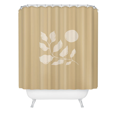 Barlena Boho Style Leaf and Sun Shower Curtain