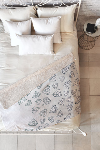 Barlena Diamond Shower Fleece Throw Blanket