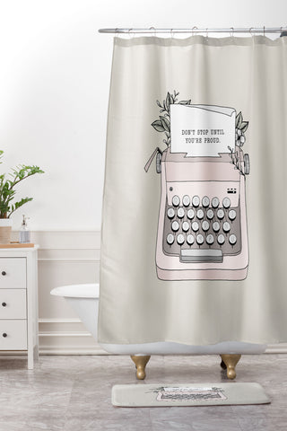 Barlena Dont Stop Shower Curtain And Mat