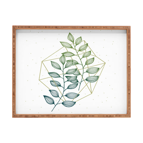 Barlena Geometry and Nature III Rectangular Tray