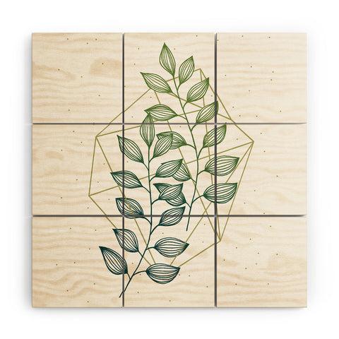 Barlena Geometry and Nature III Wood Wall Mural