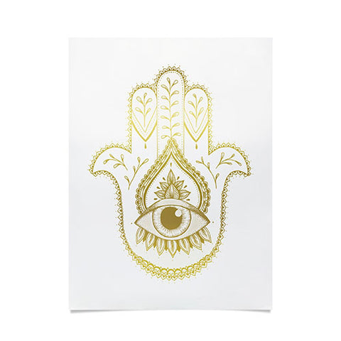 Barlena Hamsa Hand Gold Poster
