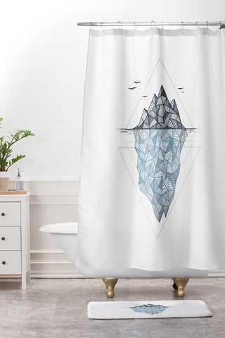 Barlena Iceberg Shower Curtain And Mat