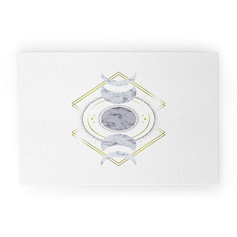 Barlena Marble Moon Phase Welcome Mat