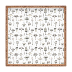Barlena Mushrooms Pattern Square Tray