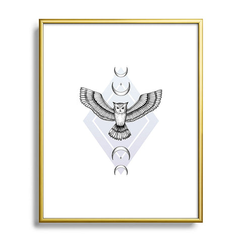 Barlena Mystic Owl Metal Framed Art Print