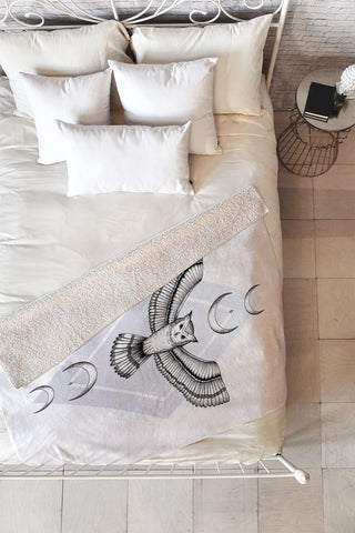 Barlena Mystic Owl Fleece Throw Blanket