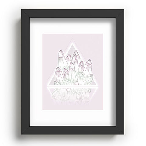 Barlena Pink Crystals Recessed Framing Rectangle