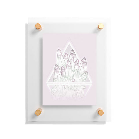 Barlena Pink Crystals Floating Acrylic Print