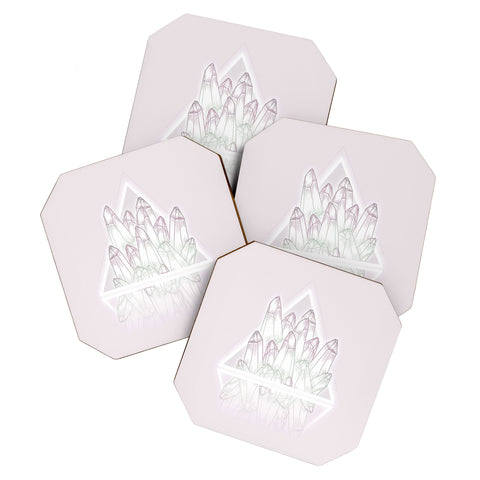 Barlena Pink Crystals Coaster Set