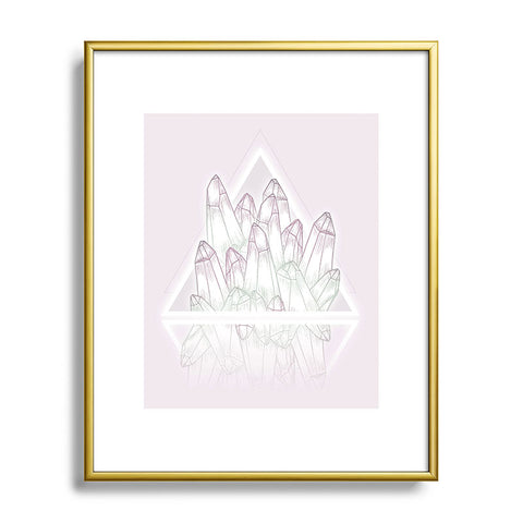 Barlena Pink Crystals Metal Framed Art Print