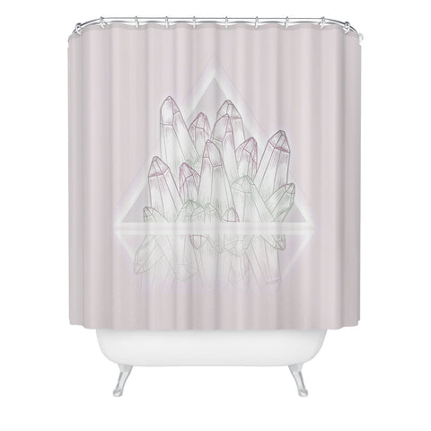 Barlena Pink Crystals Shower Curtain