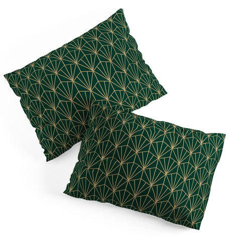 Becky Bailey Art Deco Vector in Green Pillow Shams