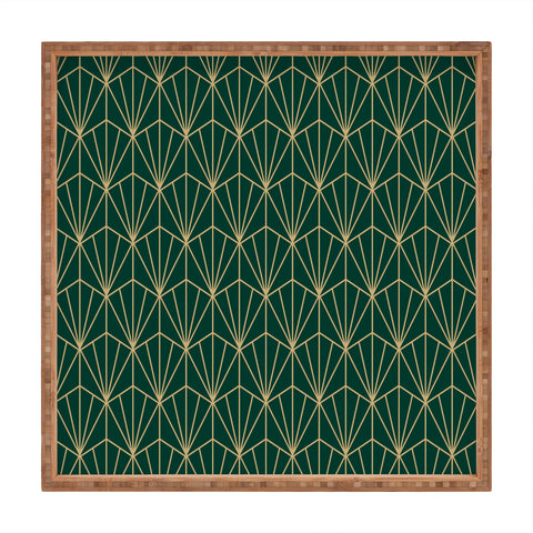 Becky Bailey Art Deco Vector in Green Square Tray