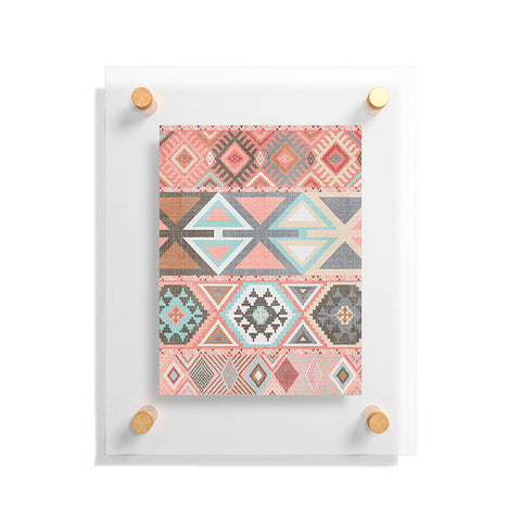 Becky Bailey Aztec Artisan Tribal in Pink Floating Acrylic Print
