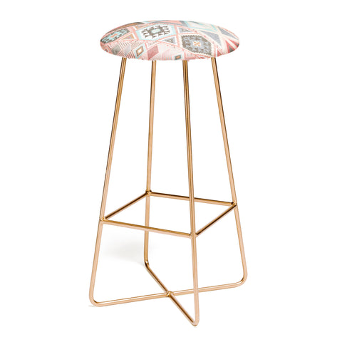 Becky Bailey Aztec Artisan Tribal in Pink Bar Stool