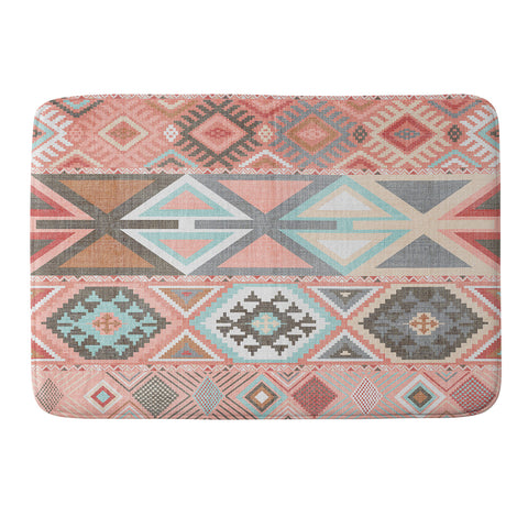 Becky Bailey Aztec Artisan Tribal in Pink Memory Foam Bath Mat