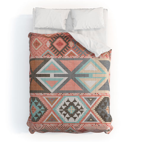 Becky Bailey Aztec Artisan Tribal in Pink Comforter