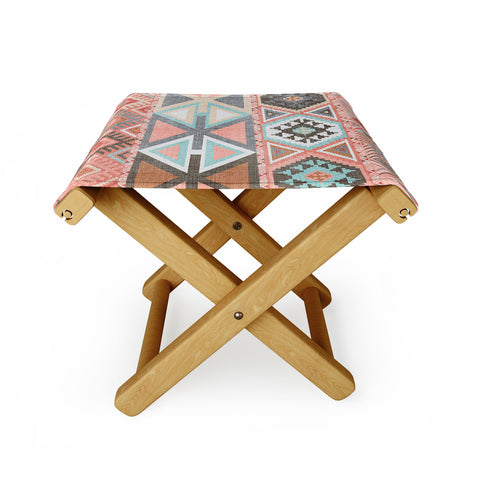 Becky Bailey Aztec Artisan Tribal in Pink Folding Stool