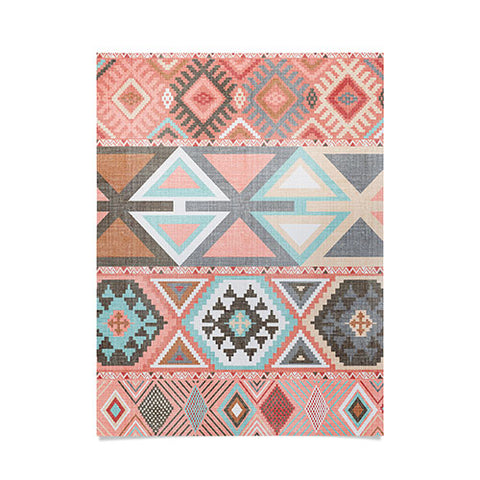 Becky Bailey Aztec Artisan Tribal in Pink Poster