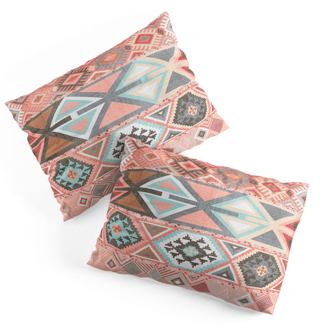 Becky Bailey Aztec Artisan Tribal in Pink Pillow Shams