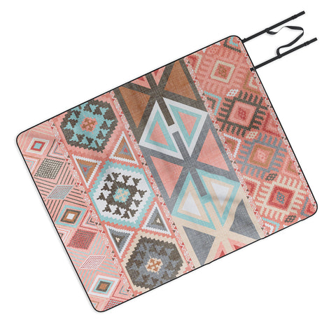 Becky Bailey Aztec Artisan Tribal in Pink Picnic Blanket