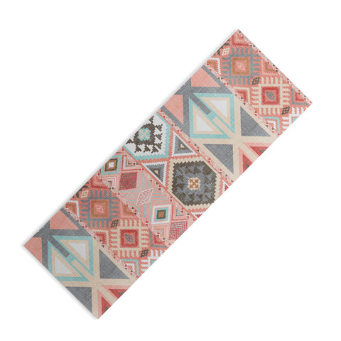 Becky Bailey Aztec Artisan Tribal in Pink Yoga Mat