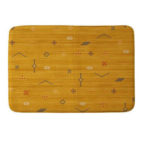 Becky Bailey Cactus Silk In Gold Memory Foam Bath Mat