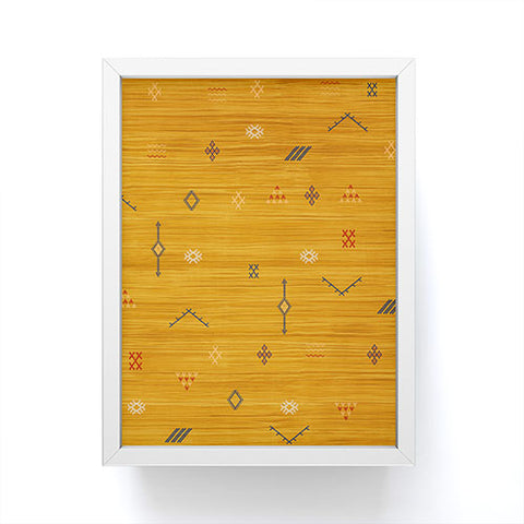 Becky Bailey Cactus Silk In Gold Framed Mini Art Print