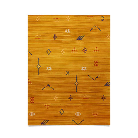 Becky Bailey Cactus Silk In Gold Poster