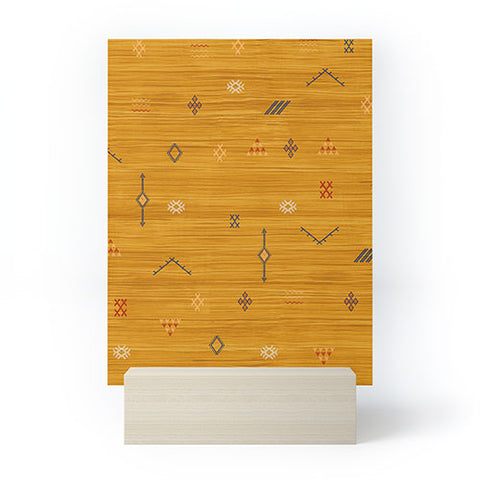 Becky Bailey Cactus Silk In Gold Mini Art Print