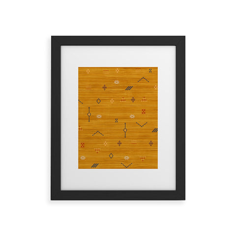 Becky Bailey Cactus Silk In Gold Framed Art Print