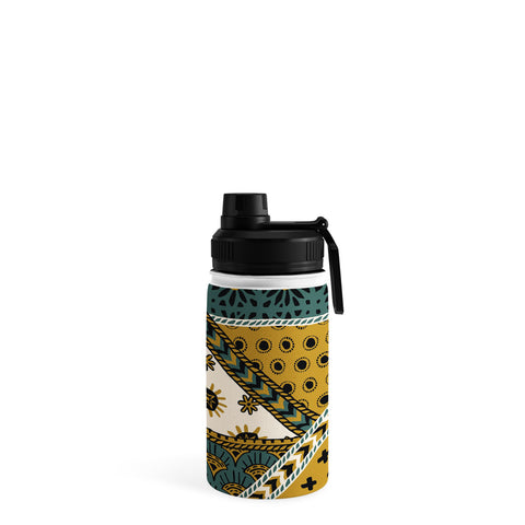Becky Bailey Carol in Green and Gold Water Bottle